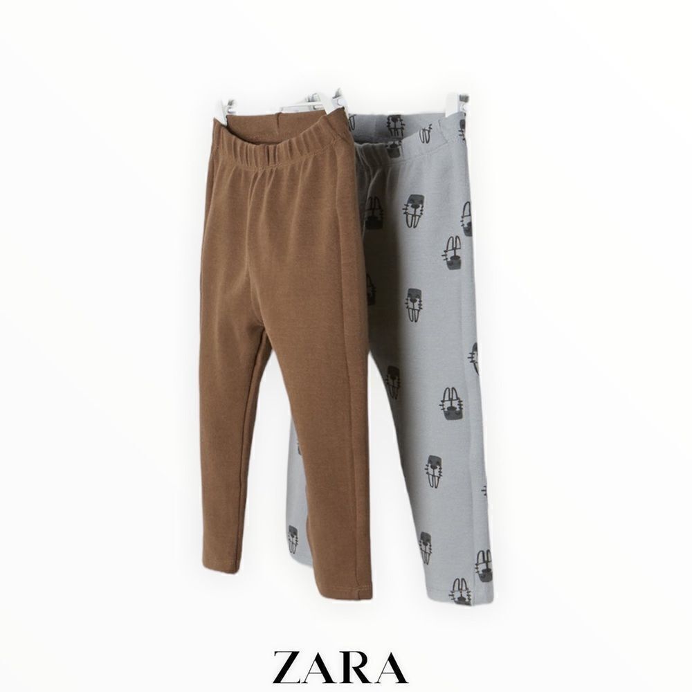 ZARA Baby 2 Pack Brown Gray Leggings NWT Sizes 12-18M 3T